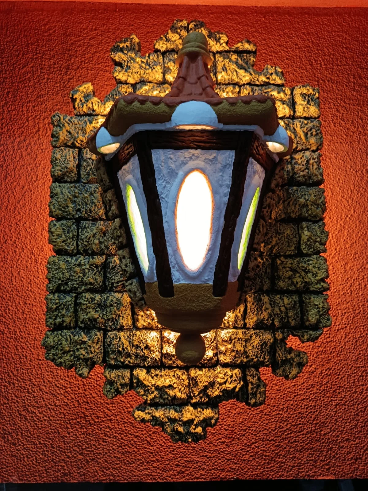 Farol con vitral Tiffany